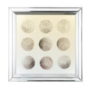 Ares Crystal Mirror Framed Wall Art on Mellow Golden Tint Background