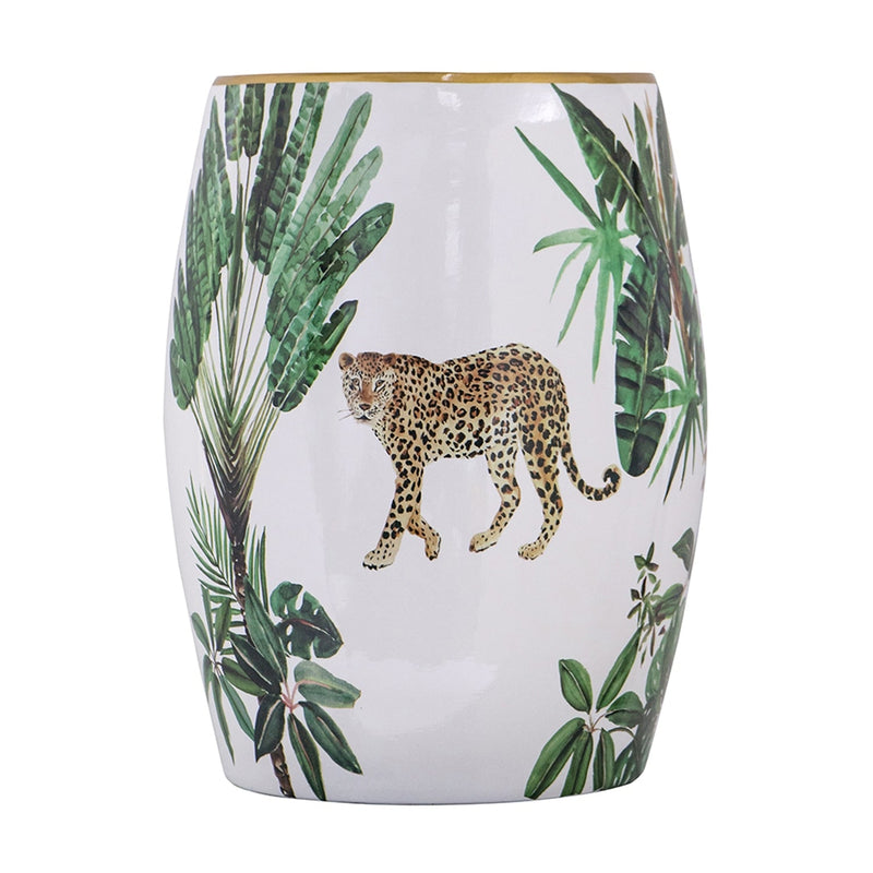 13x13x18 Ceramics Garden Stool Jungle-Themed Accent Side Table, photo 6 of 18