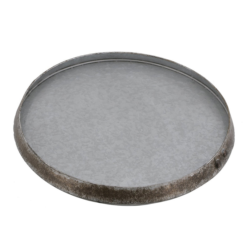 Galvanized Drum Side Table with Removable Lid - Gray, photo 4 of 10