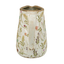 6.3x4.5x7.1' Round Ceramic Pitcher Vase with Multi-Colored Floral Motifs