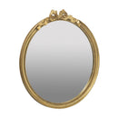 30' x 32.1' Round Decorative Wood Frame Wall Mirror