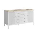James Martin Myrrin 60" Double Bathroom Vanity, Bright White