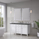 James Martin Brittany 60" Double Bathroom Vanity, Bright White