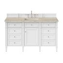 James Martin Brittany 60" Single Bathroom Vanity, Bright White