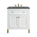 James Martin Chicago 30" Single Bathroom Vanity, Glossy White