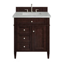 James Martin Brittany 30" Single Bathroom Vanity, Burnished Mahogany