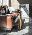 C Side Table (22" H)  - Steel + Wood