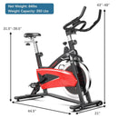 Magnetic Exercise Bike Fitness Cycling Bike with 35Lbs Flywheel for Home and Gym-Black & Red by LJGDeals