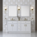 James Martin Bellshire 72" Double Bathroom Vanity, Bright White