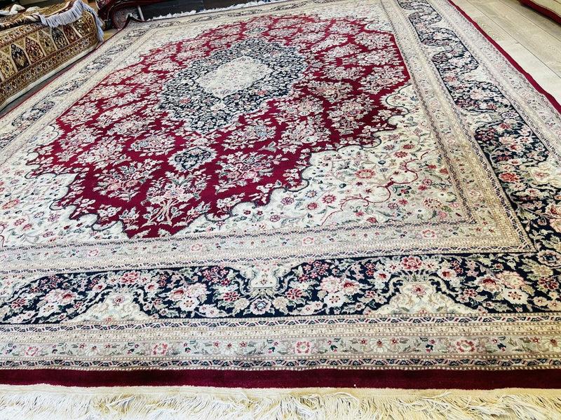 Exquisite Mint Hand-Knotted Peshawar Oriental Wool Rug – 9' x 12'