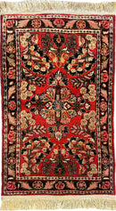 Exquisite Small Sarouk Rug 1'10''x3 Ft
