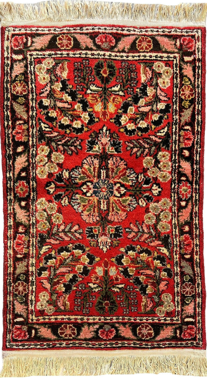 Exquisite Small Sarouk Rug 1'10''x3 Ft