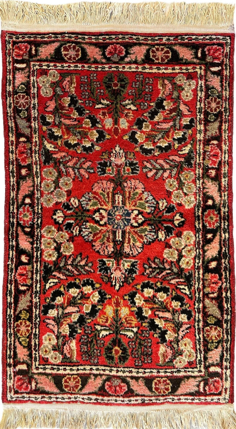 Exquisite Small Sarouk Rug 1'10''x3 Ft