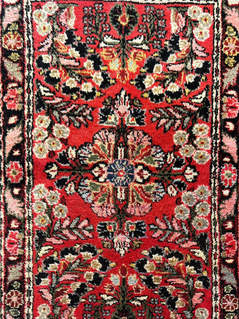 Exquisite Small Sarouk Rug 1'10''x3 Ft