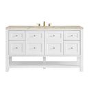 James Martin Breckenridge 60" Single Bathroom Vanity, Bright White
