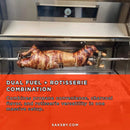 Extra-Large Stainless Steel Propane And Charcoal BBQ Rotisserie (SAK14873) by SAKSBY WHOLESALE