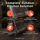 Extra-Large Stainless Steel Propane And Charcoal BBQ Rotisserie (SAK14873) by SAKSBY WHOLESALE