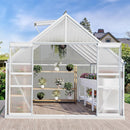 [10X12FT] Extra Large Heavy-Duty Polycarbonate Aluminum Greenhouse With Sliding Doors And Vents (SAK74183)