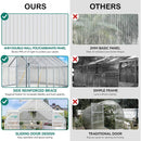 [10X12FT] Extra Large Heavy-Duty Polycarbonate Aluminum Greenhouse With Sliding Doors And Vents (SAK74183)
