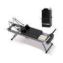 Extra Large Multi-Functional Pilates Reformer Machine With Dynamic Resistance Cords And Aerobic Rebounder, Black (SAK32879)