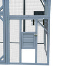 Alora Extra Large Outdoor Cat Kitten Playpen House With Platforms, And Waterproof Cover (SAK55092)