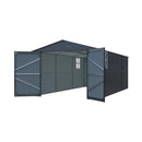 Alora Extra-Large Outdoor Galvanized Steel Outdoor Storage Shed With Skylight Roof (SAK42671)