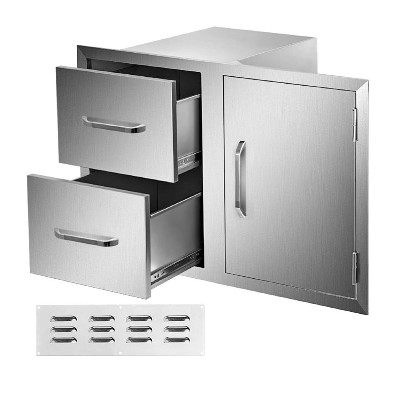 Extra Large Outdoor Stainless Steel Kitchen Storage Cabinet With Pulling Drawers (92817405)