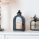 11'' High Memorial Lantern With Automatic Timer(black)