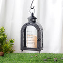 11'' High Memorial Lantern With Automatic Timer(black)