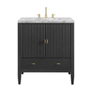 James Martin Myrrin 30" Single Bathroom Vanity, Carbon Oak