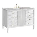 James Martin Myrrin 48" Single Bathroom Vanity, Bright White