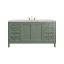 James Martin Chicago 60" Single Bathroom Vanity, Smokey Celadon
