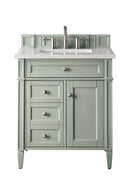 James Martin Brittany 30" Single Bathroom Vanity, Sage Green