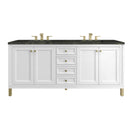 James Martin Chicago 72" Double Bathroom Vanity, Glossy White