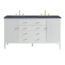 James Martin Myrrin 60" Double Bathroom Vanity, Bright White