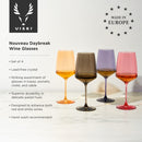 Reserve Nouveau Crystal Wine Glasses in Daybreak, Set of 4