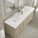 James Martin Lorelai 72" Double Bathroom Vanity, Whitewashed Oak