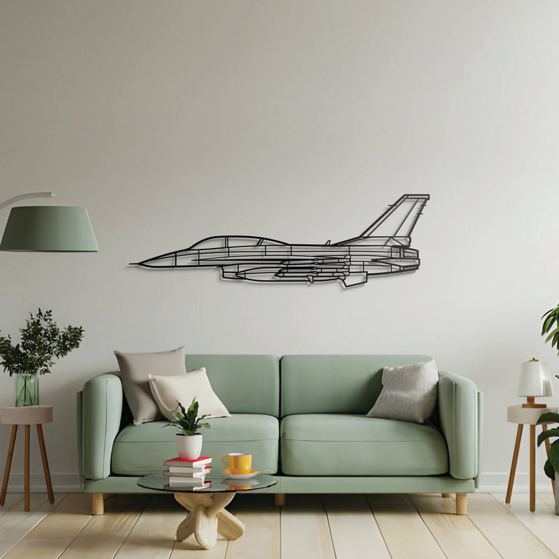 F-16D Metal Aircraft Wall Art - NCP0476