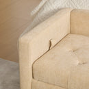 64.6"W Upholstered Chenille Flip-top Storage End of Bed Bench