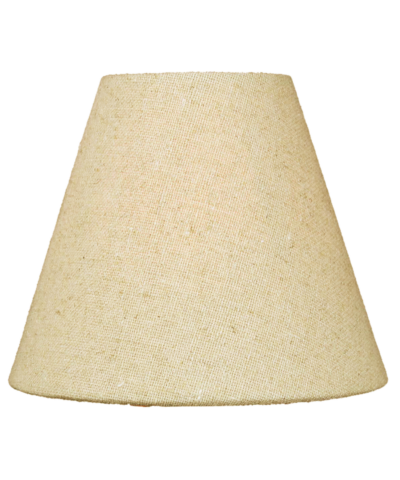 6"W x 5"H Set of 6 Chandelier Sand Linen Clip-On Lampshade