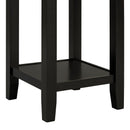 5-piece Counter Height Dining Round Table Set with One Faux Marble Top Dining Table and Four PU-leather Chairs,Dark Espresso