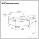 Harrison - Upholstered Coffee Table Storage Ottoman