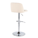 Toriano - Contemporary Adjustable Barstool With Swivel & Rounded T Footrest (Set of 2) by HouseOfZazla