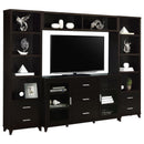 Barnaby - 4 Piece Rectangular Entertainment Center - Cappuccino by HouseOfZazla