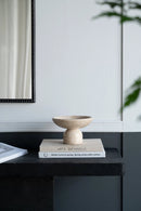7x7x4" Round Marble Pedestal Fruit Bowl by HouseOfZazla