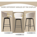 30 inch Dining Chairs Set of 4 Modern style 360°Swivel Bar Chairs with simple design, comfortable high stools, and flexible dining chairs suitable for bars, restaurants,Velvet Bar Chair Beige