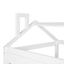 Twin Size Classic House Bed With Twin Size Trundle - White by HouseOfZazla