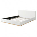 Elegant Upholstered Bed With Solid Wood Frame - Queen