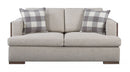 Niamey Loveseat With 2 Toss Pillows - Walnut