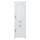 Freestanding Bathroom Vanity Tall With Damping Hinge Doors, Adjustable Shelves - White by Unique Piece Furniture